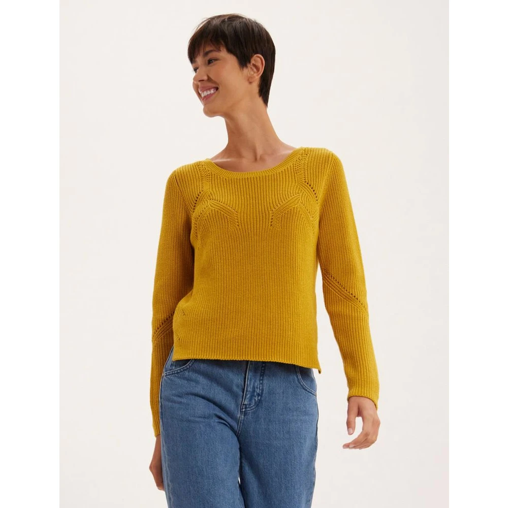 Ines De La Fressange Paris Gedurfd Mosterd Jumper Yellow Dames