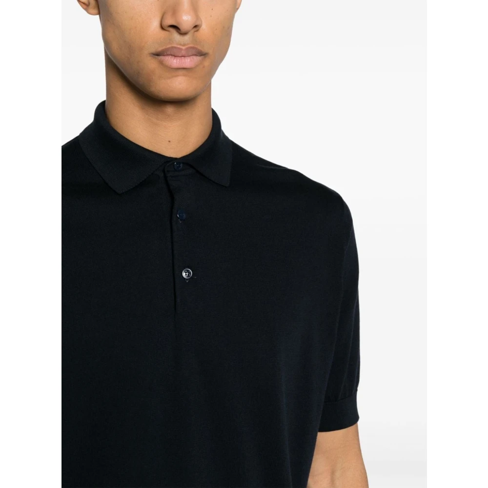 Lardini Blauwe Polo T-shirts en Polos Blue Heren