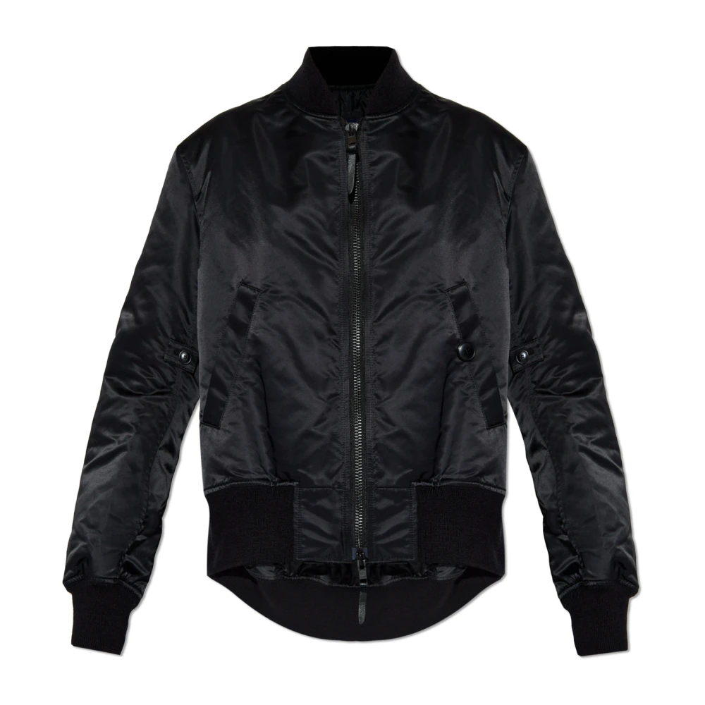 Yohji Yamamoto Flare Bomber Jacket Black Dames