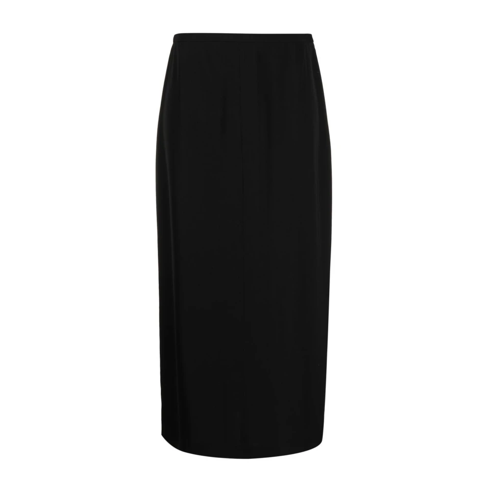 The Row Zwarte hoge taille rok Black Dames