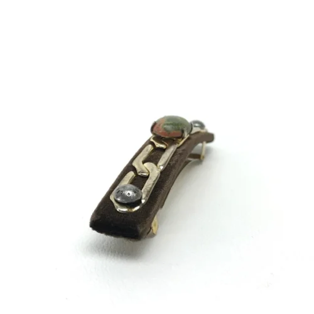 Louis Vuitton Vintage Pre-owned Metal hair-accessories Brown Dames