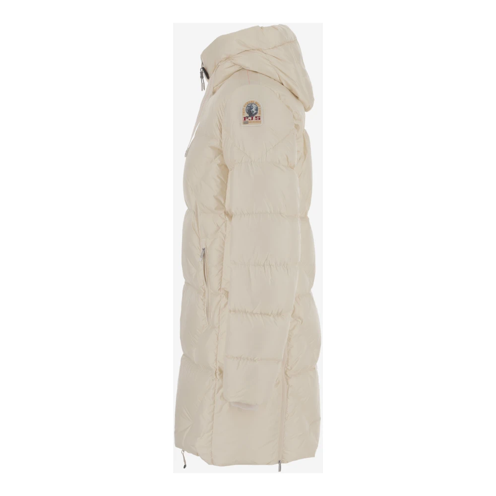Parajumpers Moonbeam White Gewatteerde donsjas met capuchon White Dames
