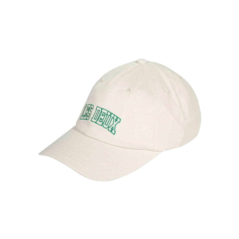 Les Deux Baseballpet met Contrasterend Logo Beige Heren