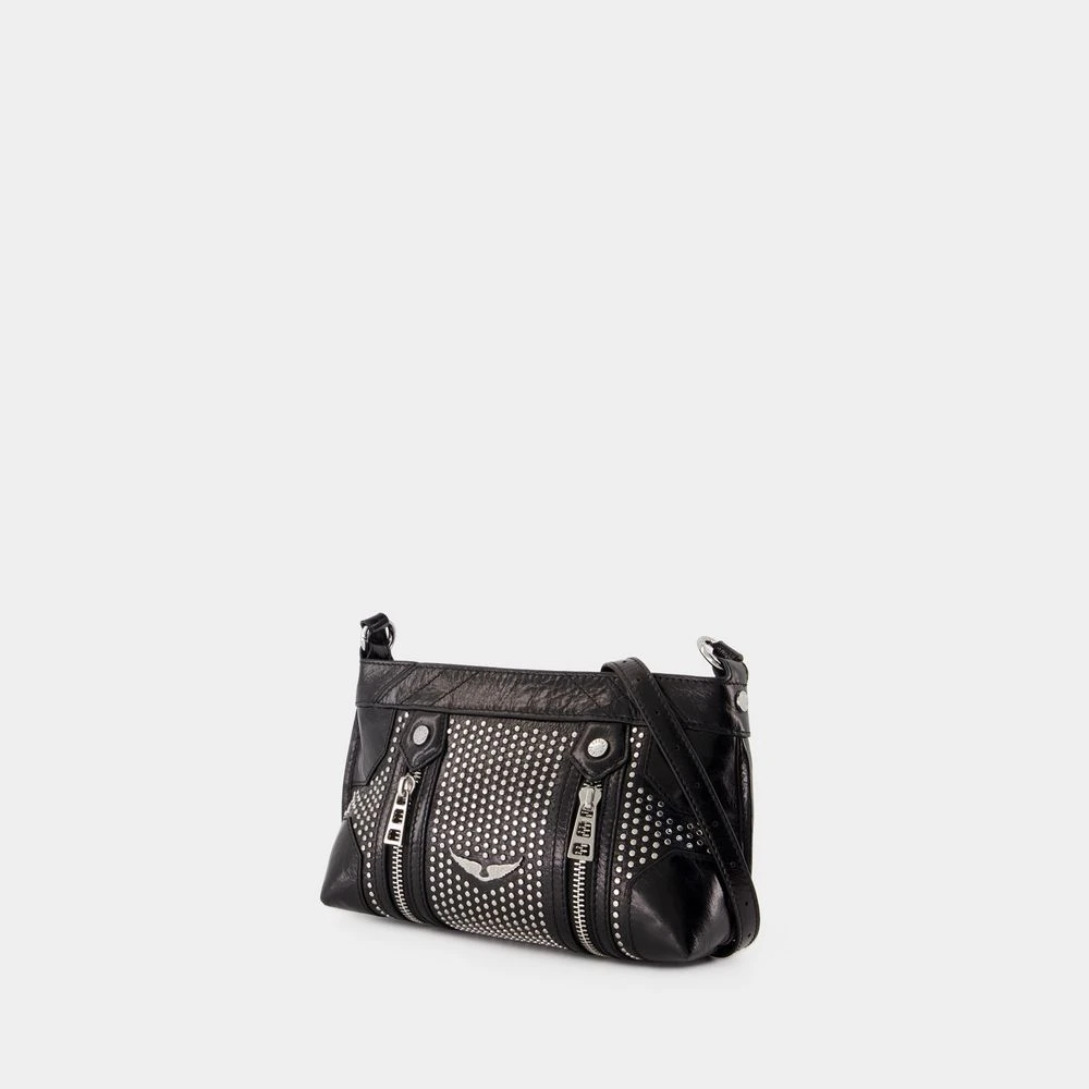 Zadig & Voltaire Zwarte leren crossbody tas Black Dames