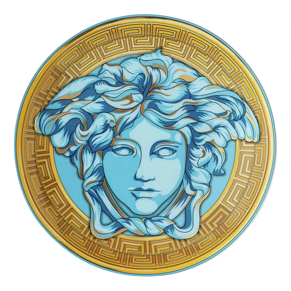 Versace Blauw plat bord Blue Unisex
