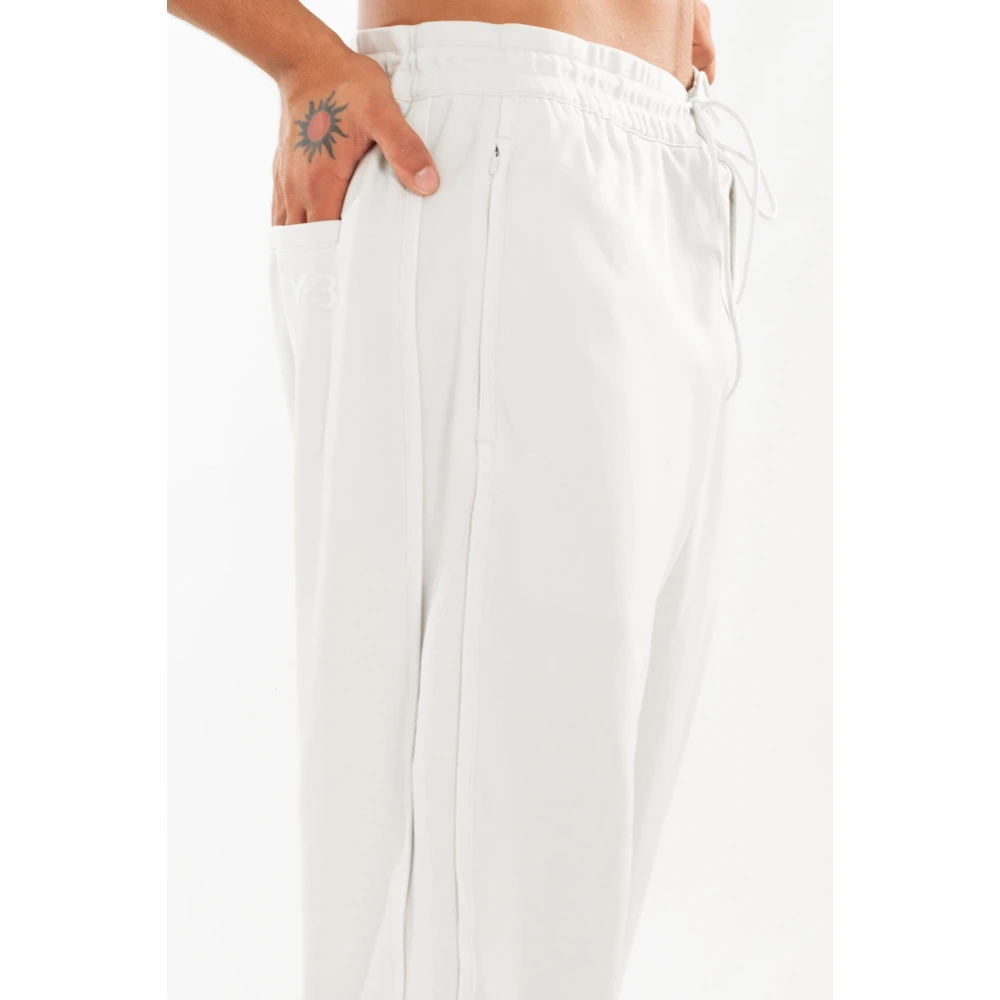 Y-3 Orbit Grey Cuffed Trackpants White Heren