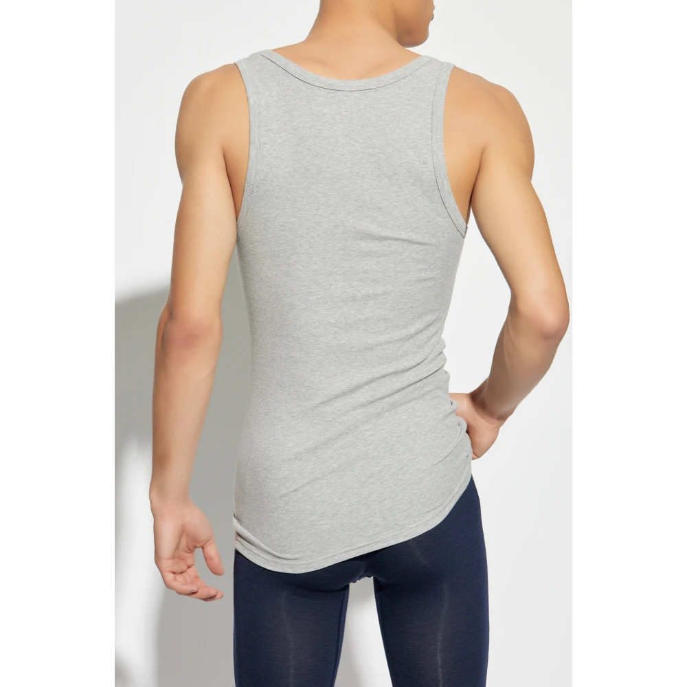 Versace Mouwloos T-shirt Gray Heren