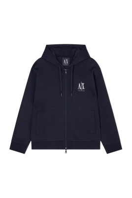 Full-zip Sweatshirt med Kontrasterande Band