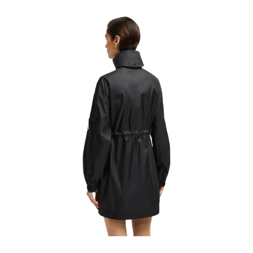 Moncler Waterafstotende Parka Jas in Zwart Black Dames