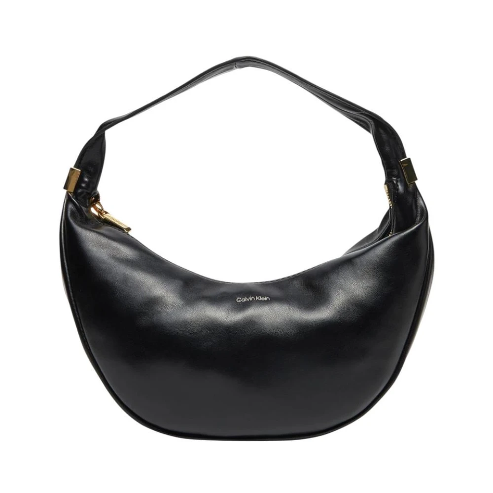 Calvin Klein Women's Black Shoulder Bags, One Size, Zip Bag With Inside Pockets