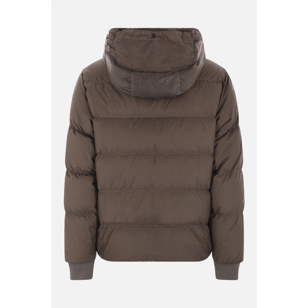 C.P. Company Bruine Nylon Pufferjas met Goggle Brown Heren