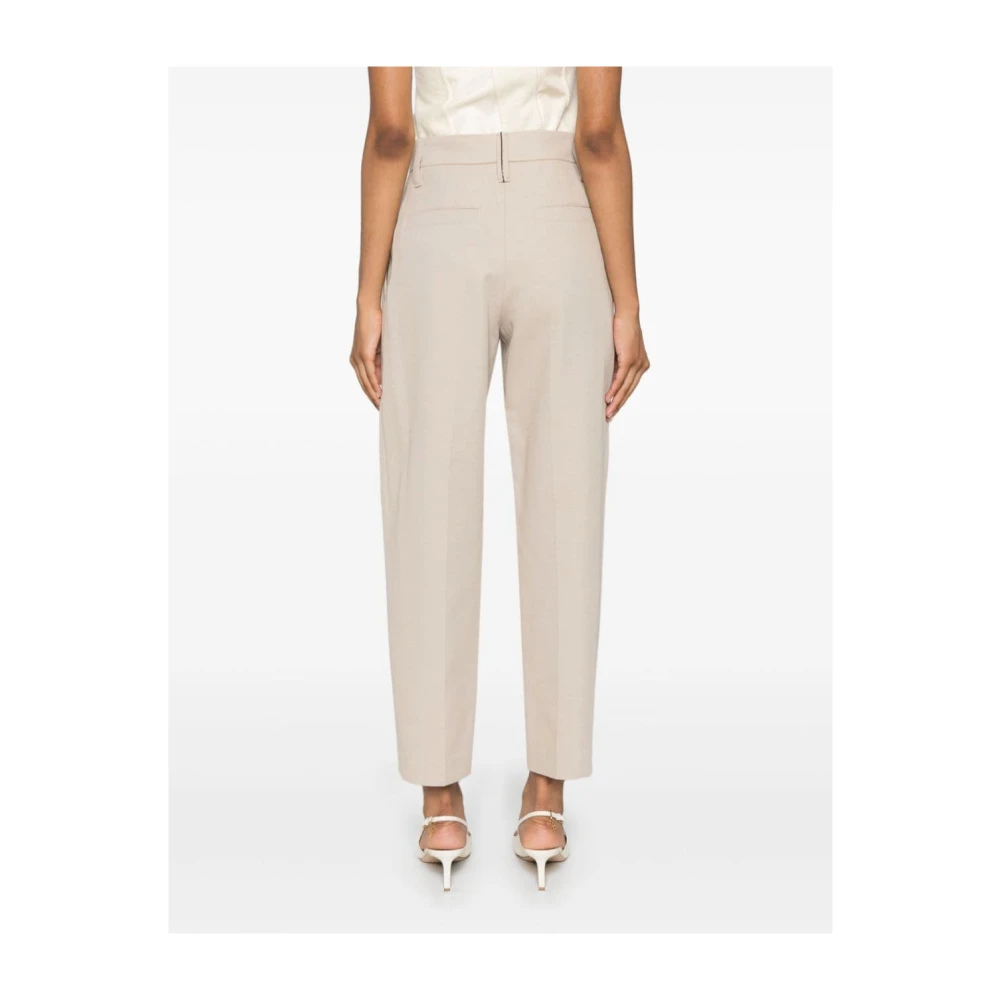 BRUNELLO CUCINELLI Beige Broek Aw24 Damesmode Beige Dames