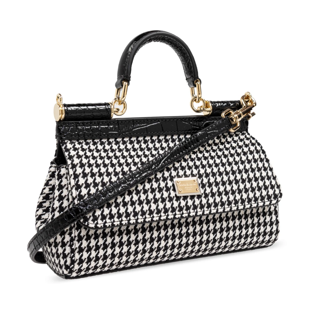 Dolce & Gabbana Schoudertas Klein Sicilië Black Dames