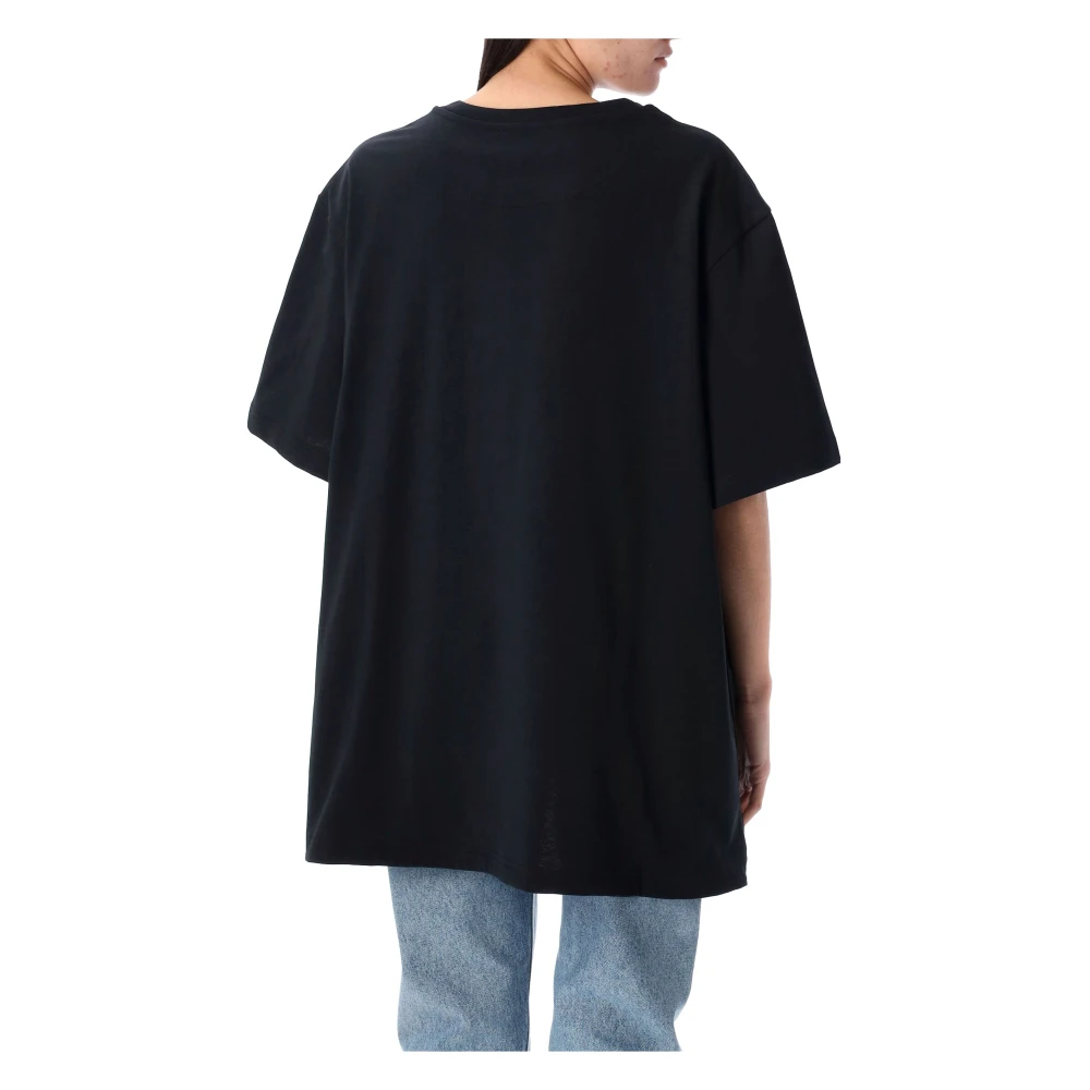 The Attico Stijlvolle Oversized Tee Shirt Black Dames