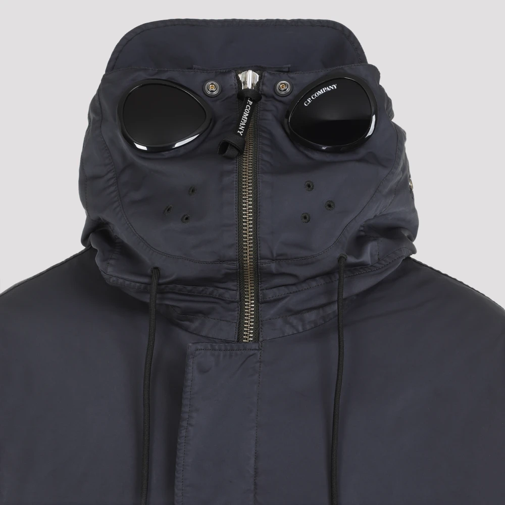 C.P. Company Zwarte Zand Lange Jas voor Mannen Black Heren