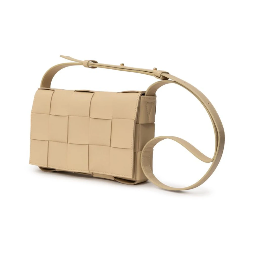 Bottega Veneta Beige Leren Handtas Beige Dames