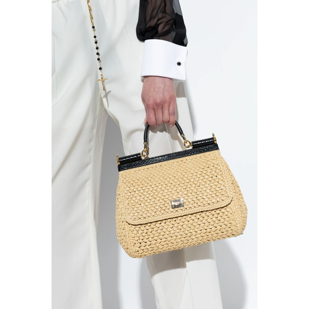 Dolce & Gabbana Schoudertas Sicily Beige Dames