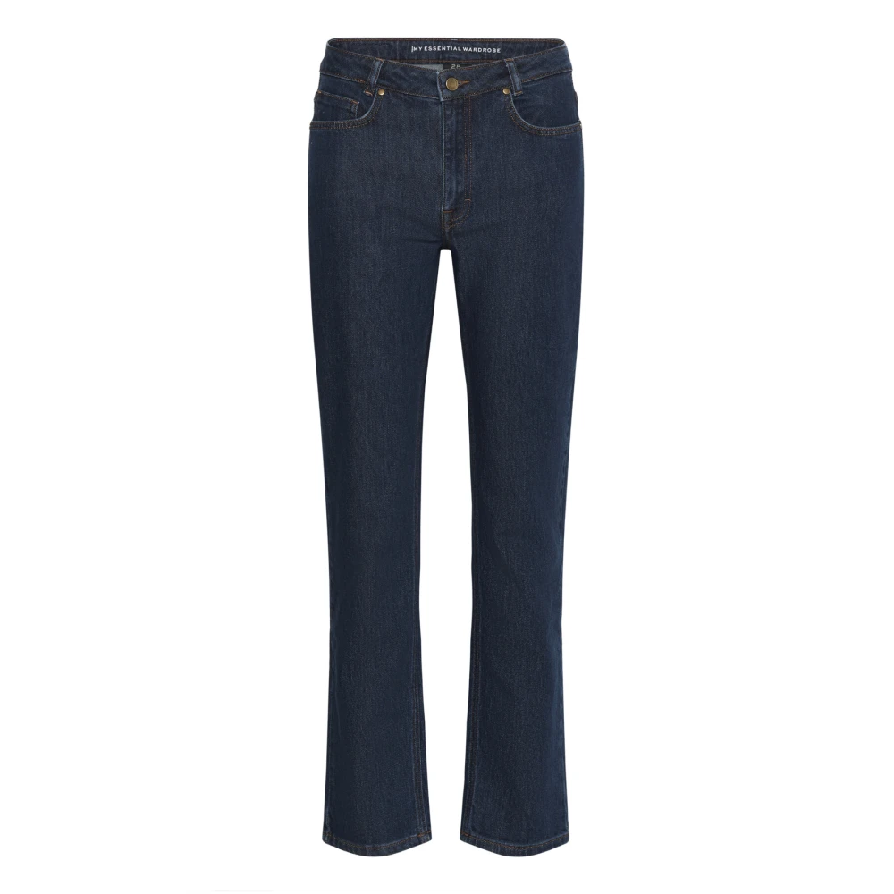 My Essential Wardrobe Women's Blue Straight Fit Jeans, W31 L34, Dark High Straight Jeans