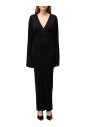 robe-elegante-col-en-v-manches-longues