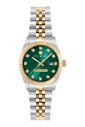 montre-pour-femme-date-superlative-bicolore-vert