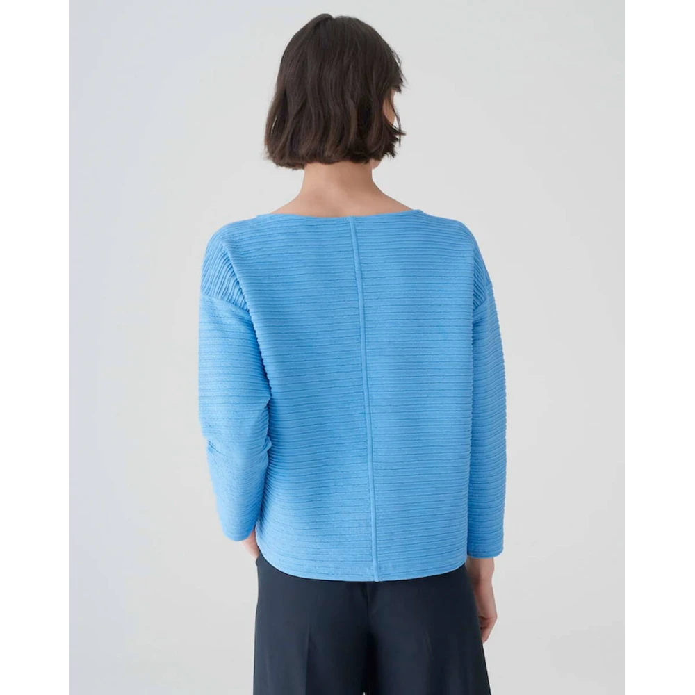 Opus Stijlvolle Gottoman Sweat Blue Dames