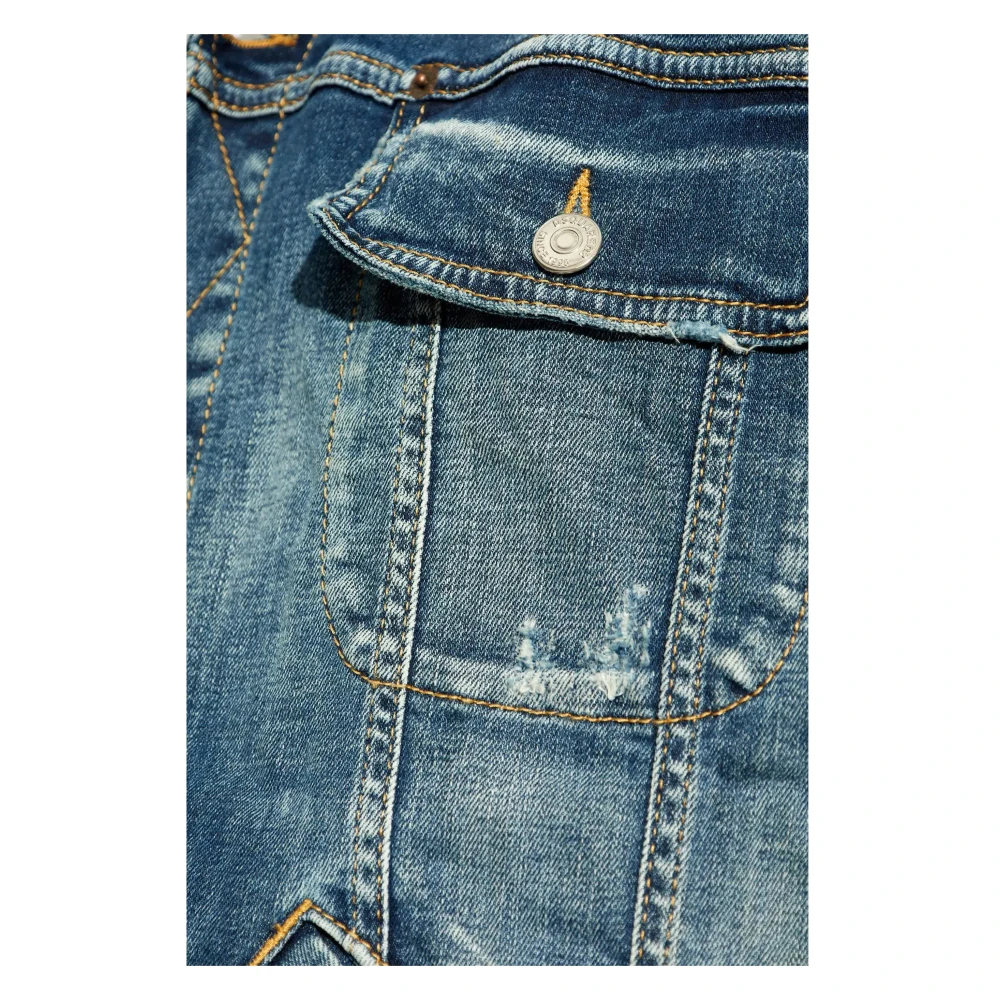 Dsquared2 Navy Blauwe Jas Blue Heren