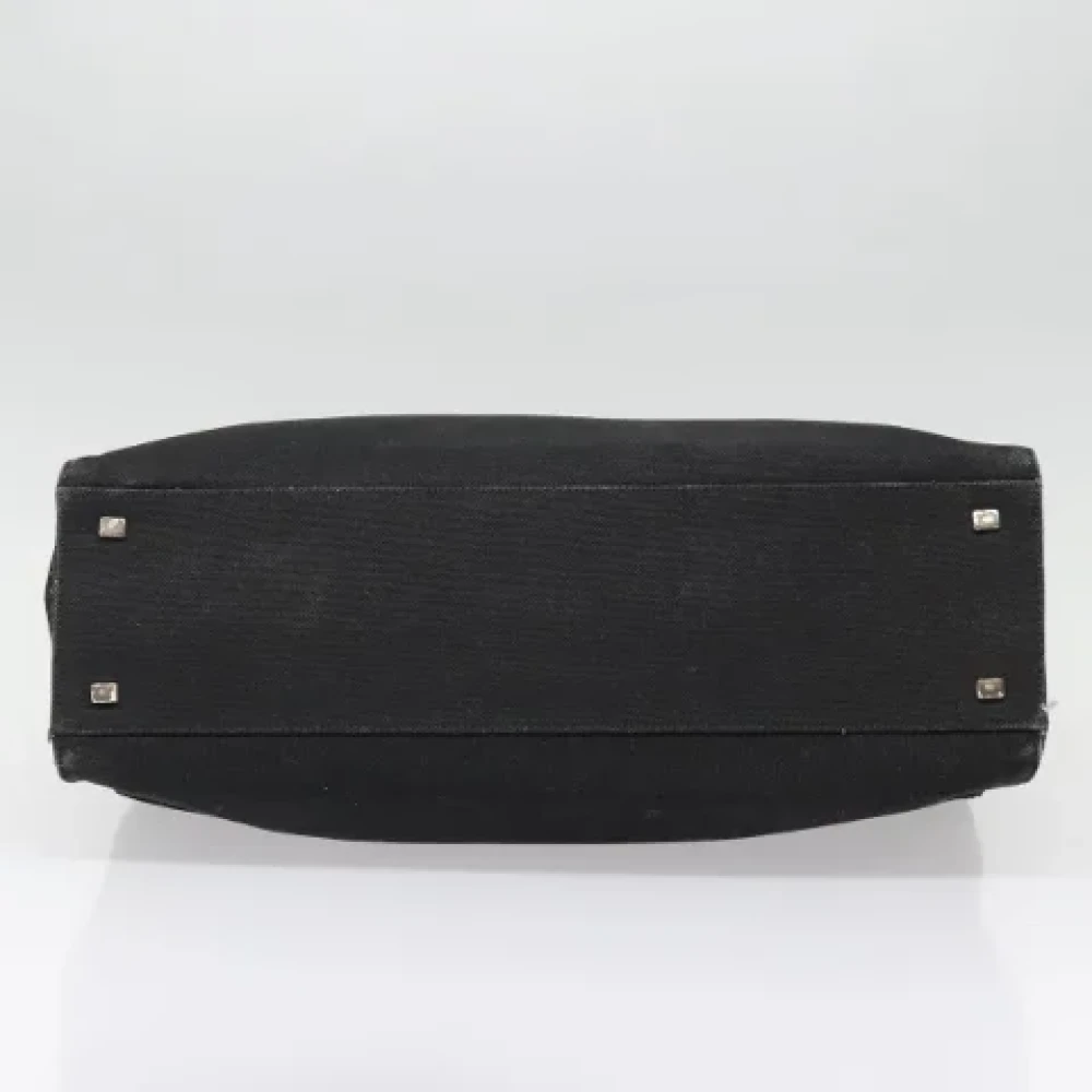 Prada Vintage Pre-owned Canvas prada-bags Black Dames
