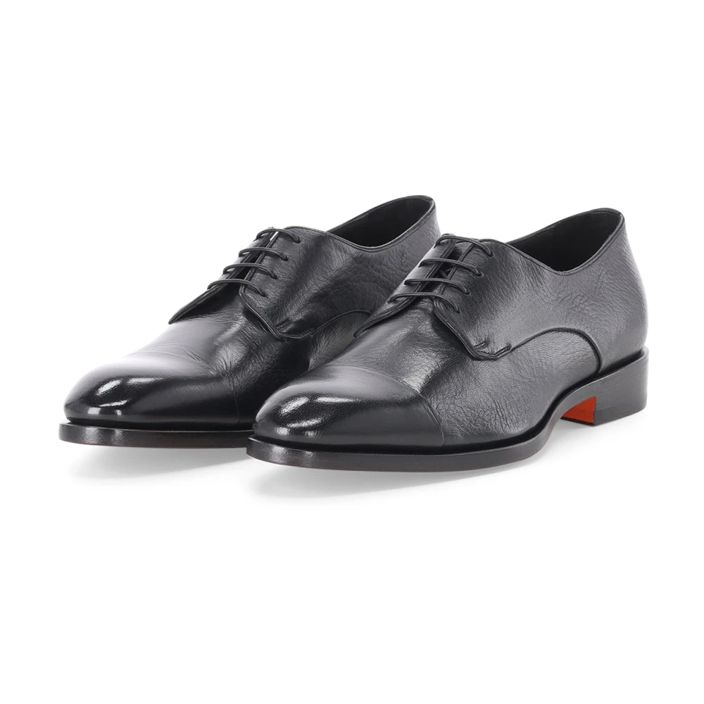 Santoni Men's Black Lace-Up Shoe - Dress Shoes - 12 Uk - Shoes