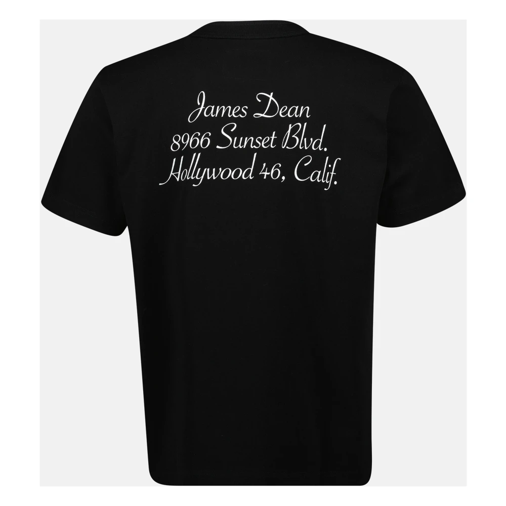 Sacai James Dean Bedrukt T-shirt Lente-Zomer 2025 Black Heren