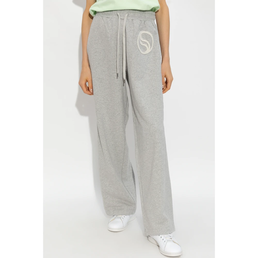 Stella Mccartney Sweatpants met logo Gray Dames
