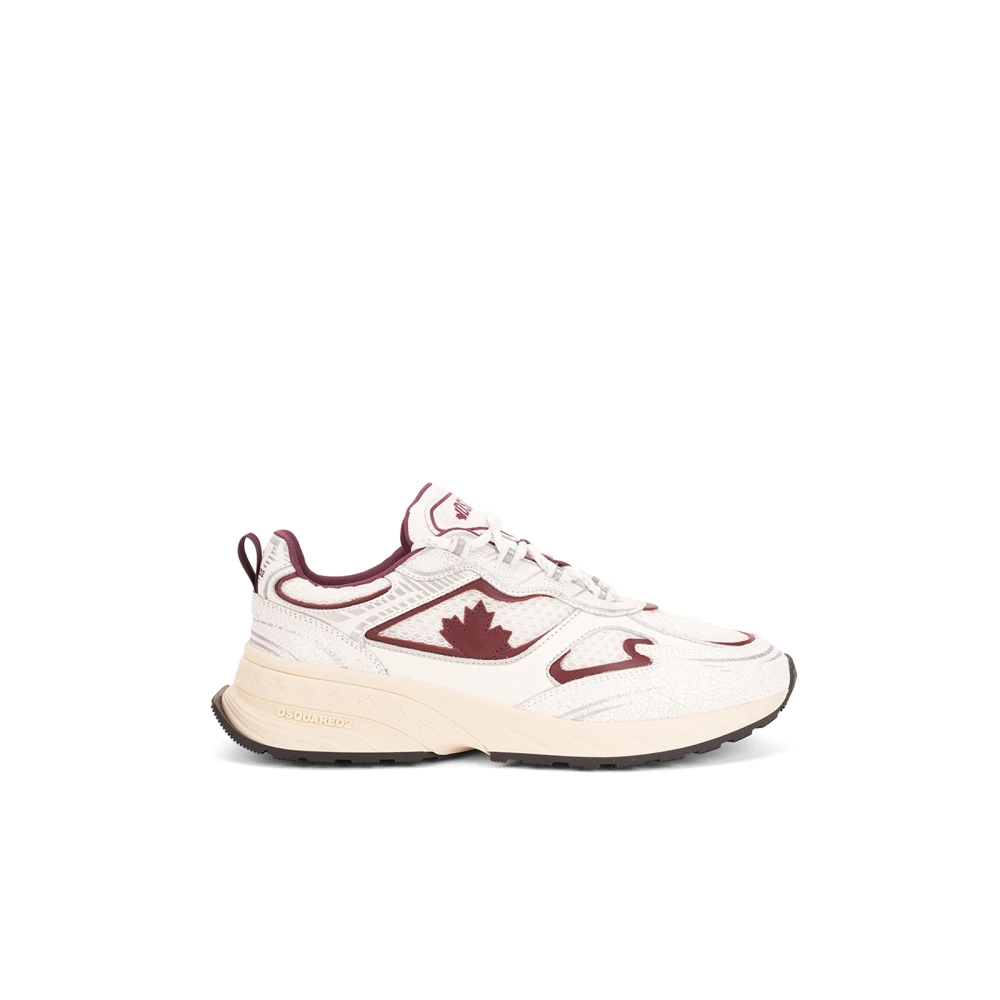 Dsquared2 Men's White Flat Sprinter Shoes