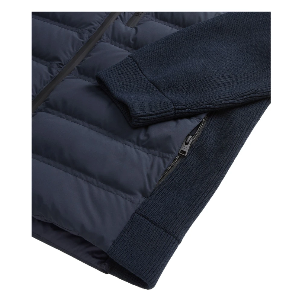 Woolrich Blauwe Donsjas met Rits Capuchon Blue Heren