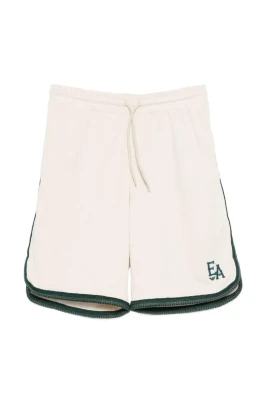 Shorts med broderad kant