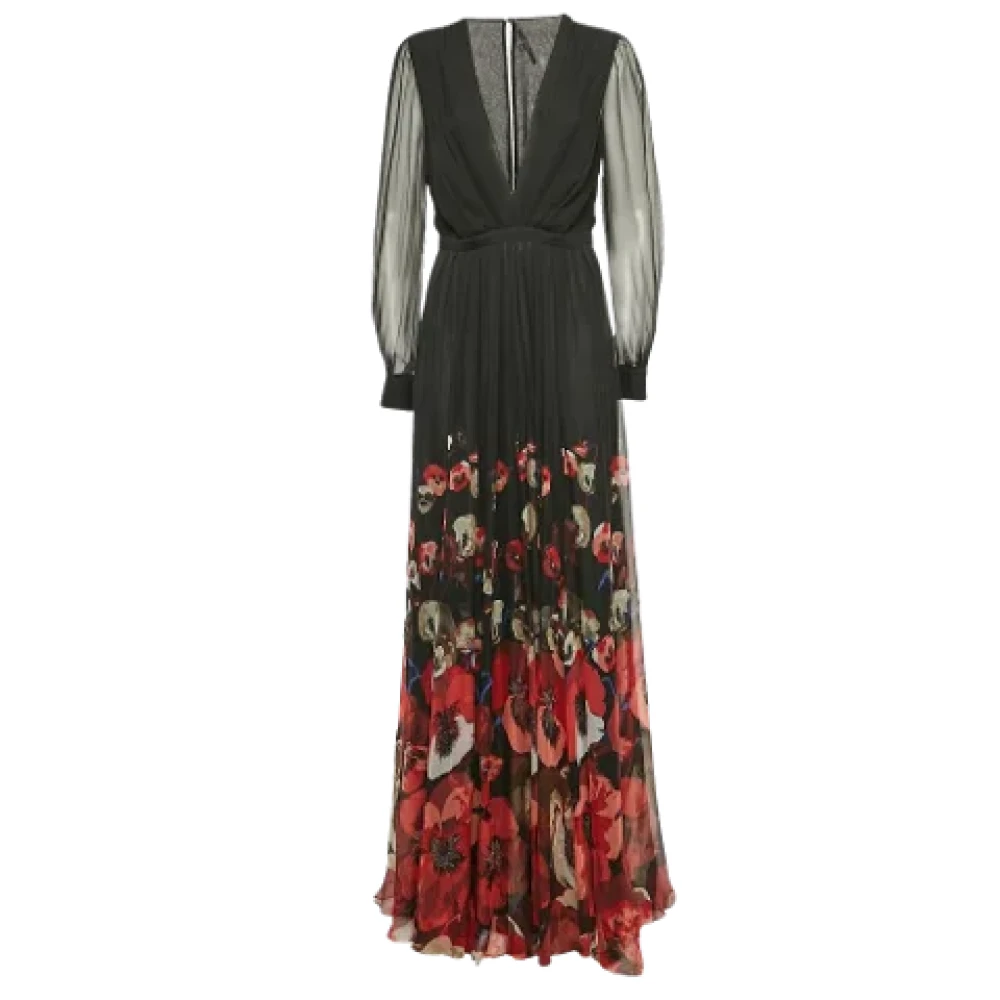 Gucci Vintage Pre-owned Silk dresses Black Dames