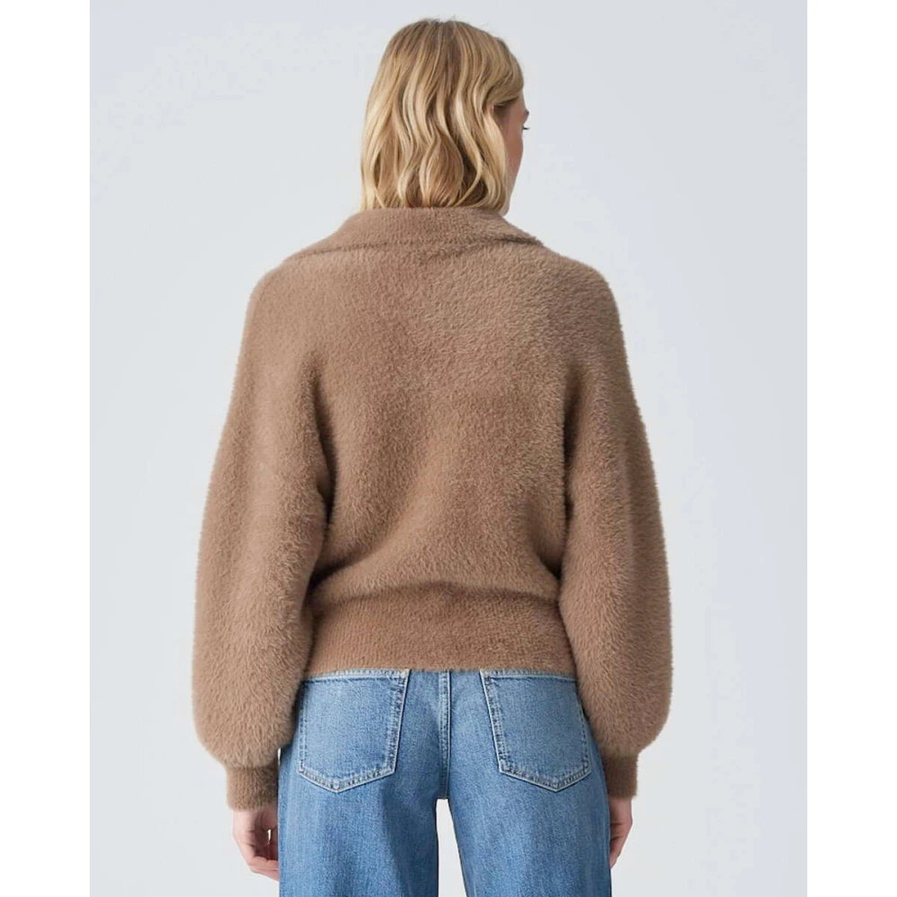 Opus Stijlvolle Pullover met Uniek Ontwerp Brown Dames