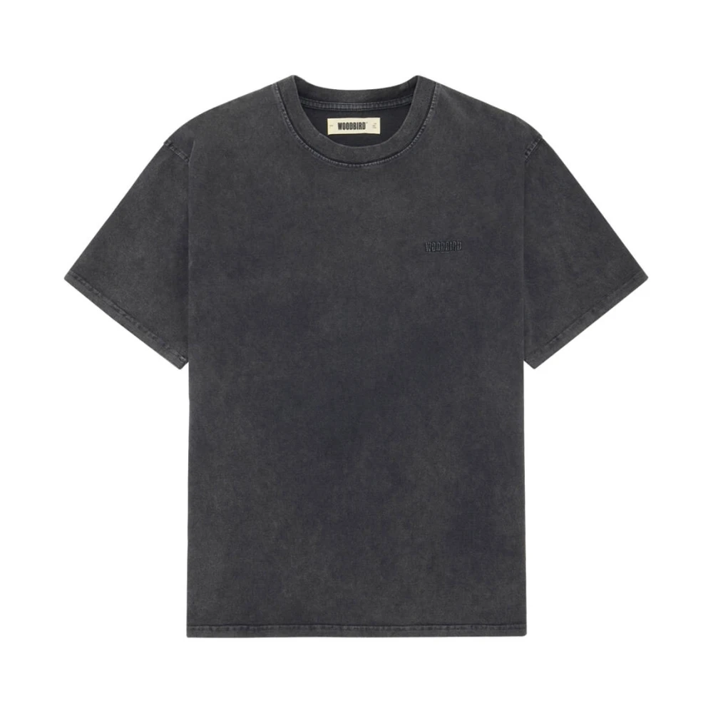 Woodbird Korte Mouw Tee WBBaine Gewassen Black Heren