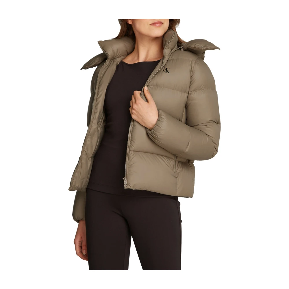 Calvin Klein Duifgrijze Jassen voor Vrouwen Beige Dames