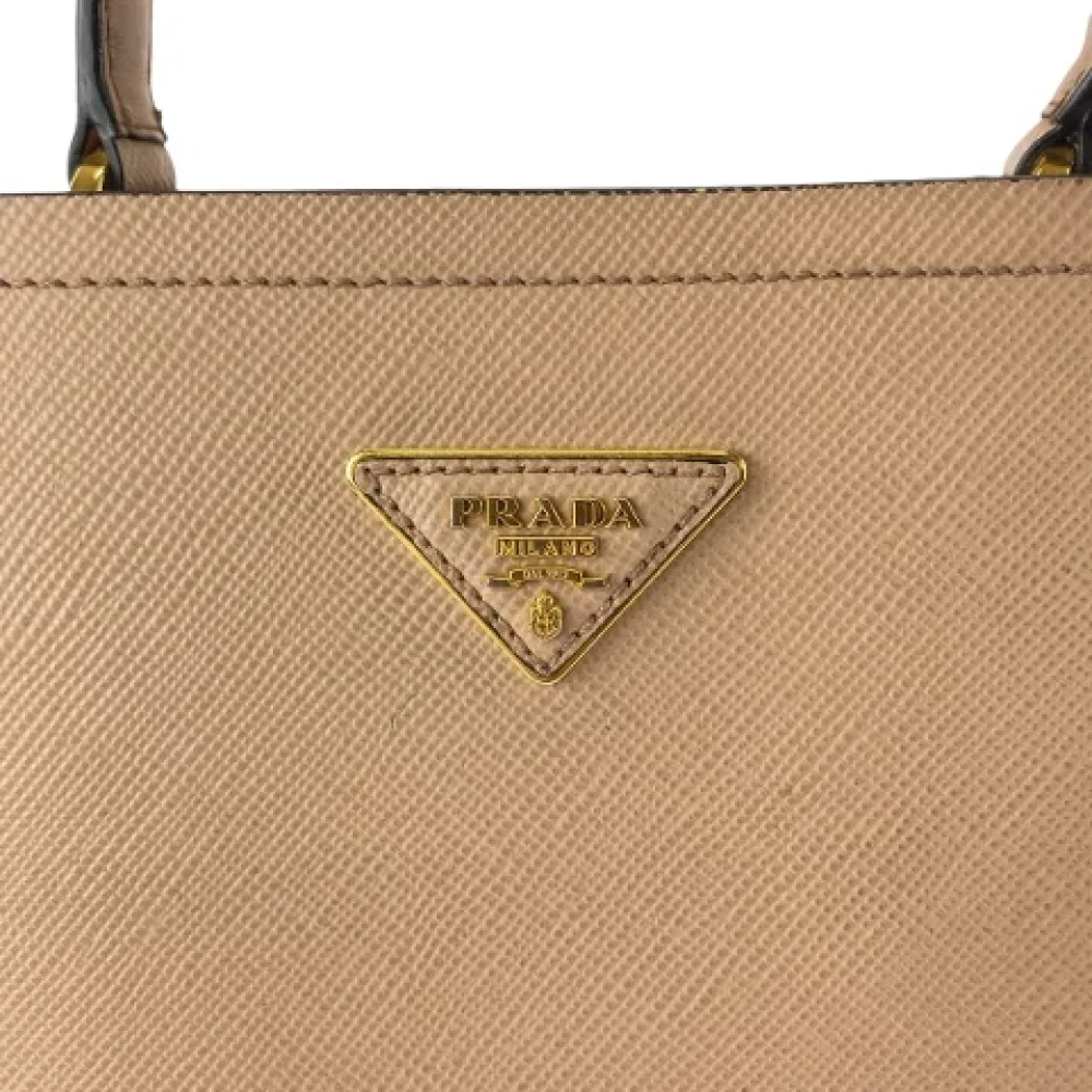 Prada Vintage Pre-owned Leather prada-bags Beige Dames