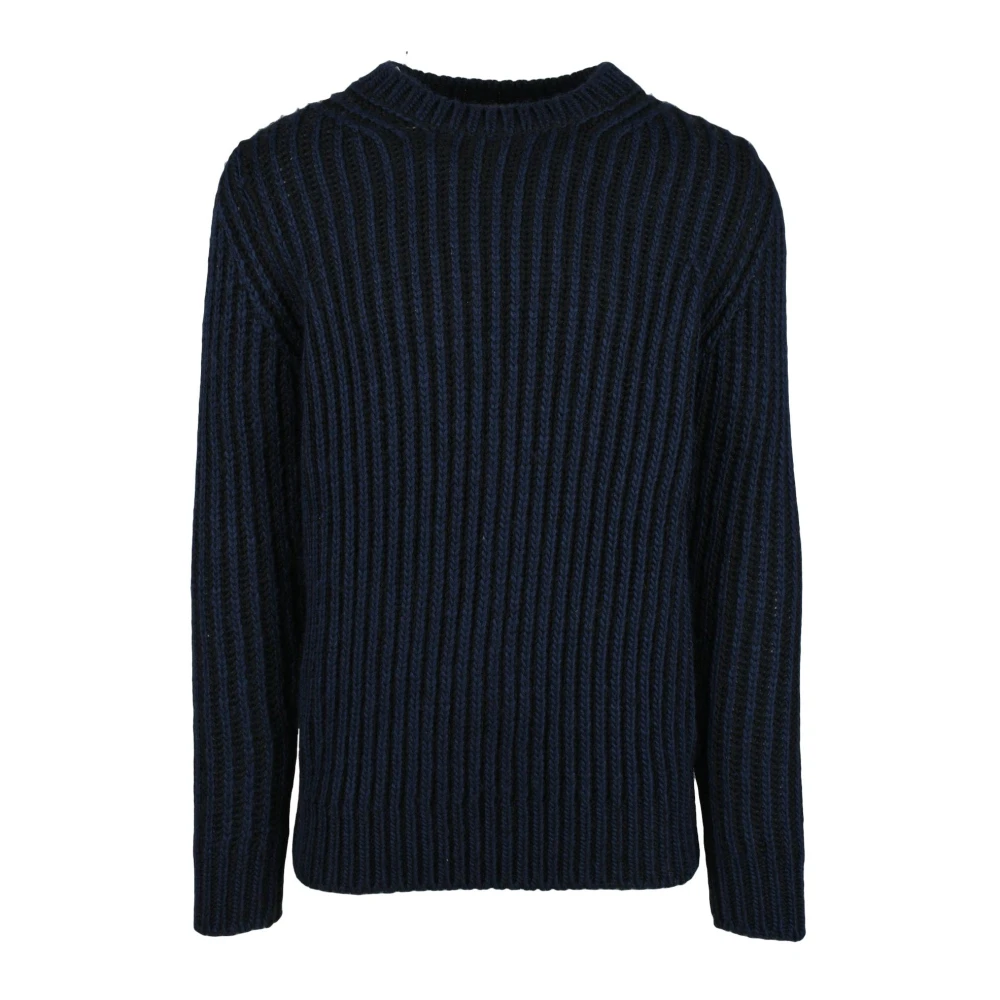 Dondup Gebreide Trui Alpaca Mix Blue Heren