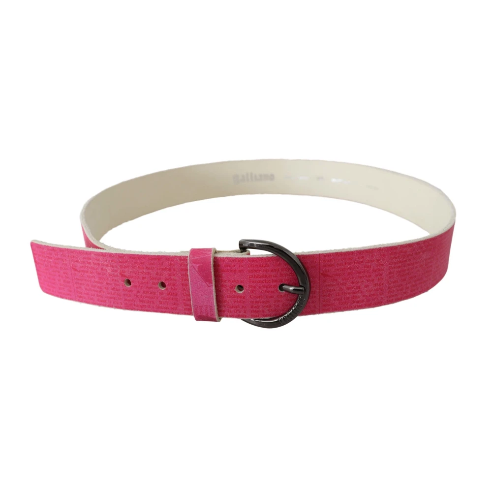 John Galliano Elegant Roze Leren Mode Riem Pink Dames