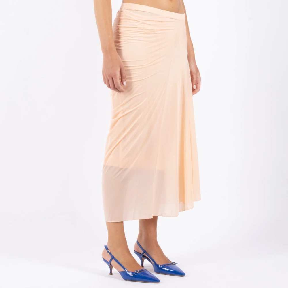 Dries Van Noten Poederroze Rok Beige Dames