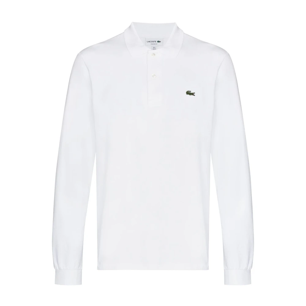 Lacoste Men's White Polo Shirts, 4XL, Polo Shirt With Crocodile Logo