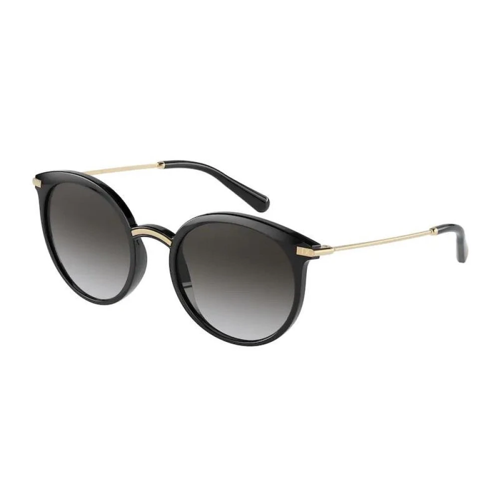 Dolce & Gabbana Rundram solglasögon Svart Dam