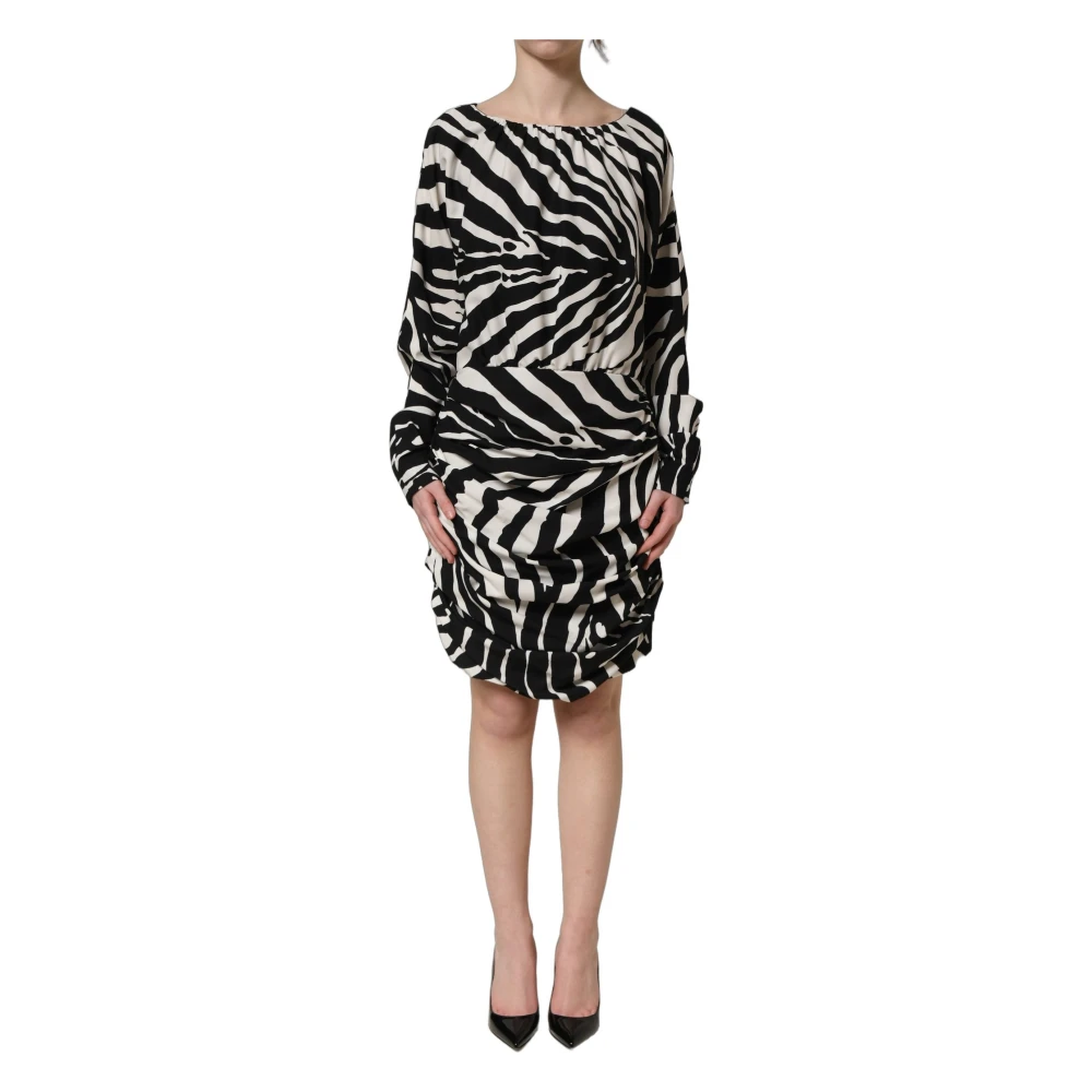 Dolce & Gabbana Women's Black Short Dresses, S, Long Sleeves Mini