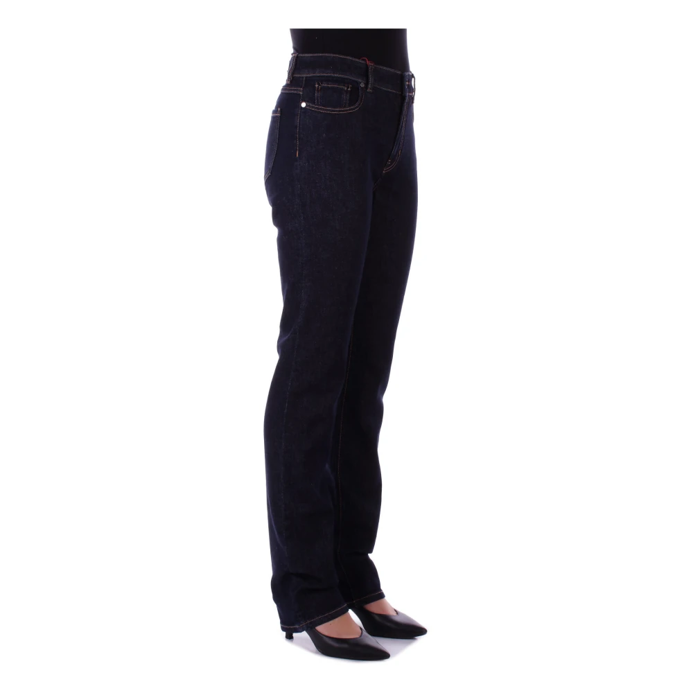 Max Mara Denim Jeans met rits en knoop Blue Dames