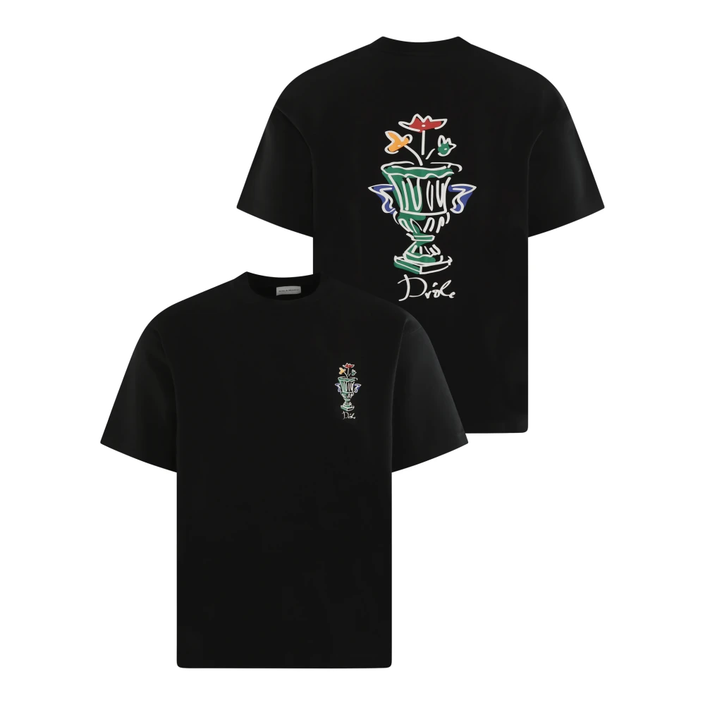 Drole de Monsieur Heren T-Shirt Vaas Black Heren