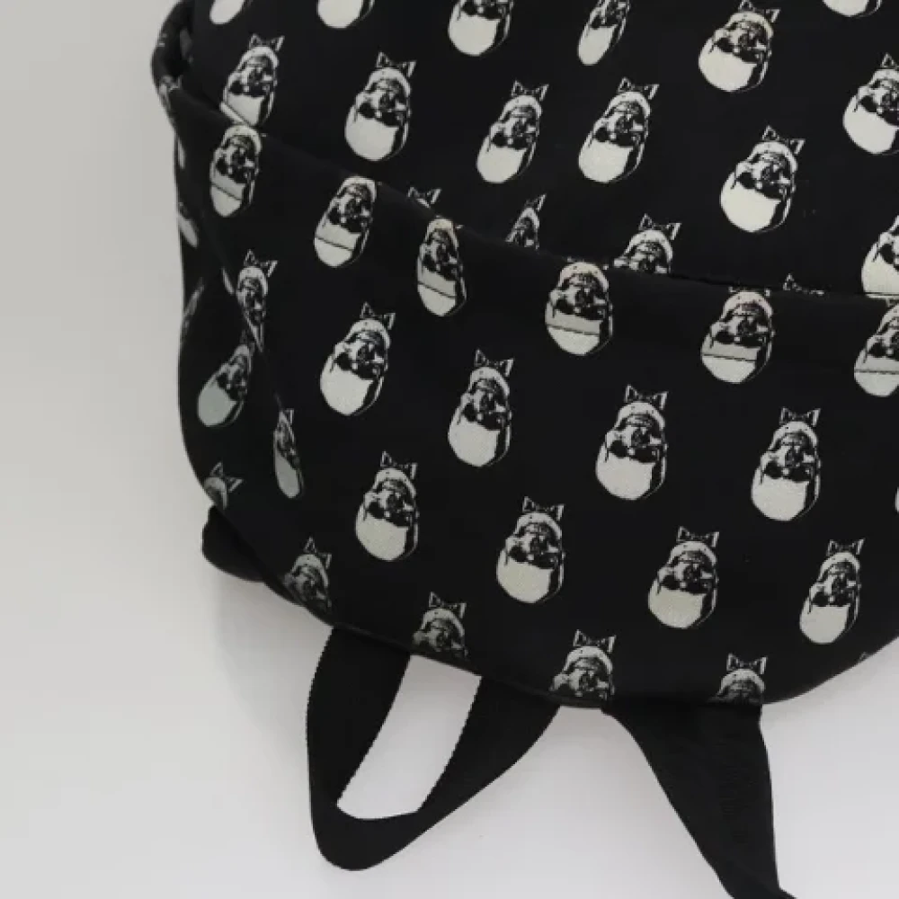 Saint Laurent Vintage Pre-owned Nylon backpacks Black Dames