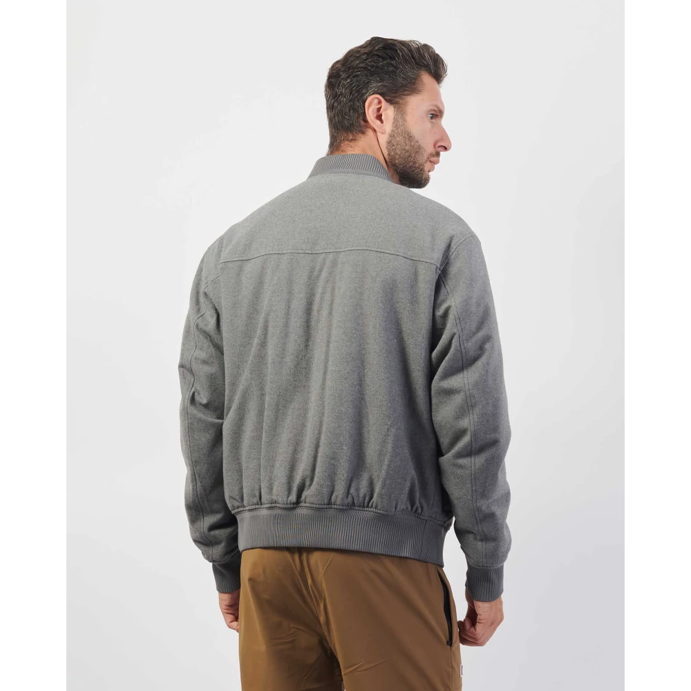 Hugo Boss Grijze Winterjas met Ritssluiting Zakken Gray Heren