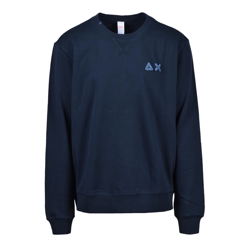 Sun68 Katoenen Sweatshirt Model: Felpa Blue Heren