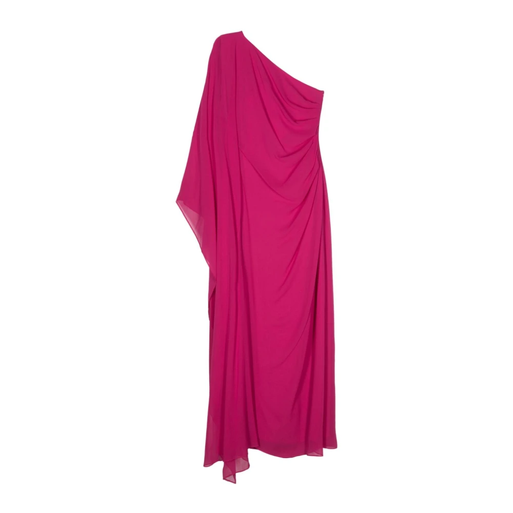 Max Mara Fuchsia One Shoulder Jurk Pink Dames